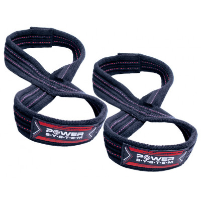 Silový popruh LIFTING STRAPS FIGURE 8 - červená