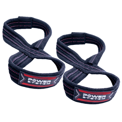 Silový popruh Lifting Straps Figure 8 - červená